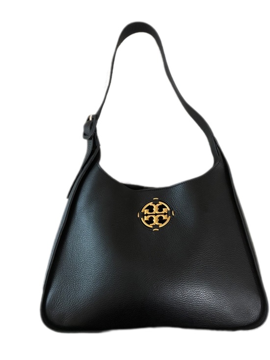 Tory Burch Handbags - Tory Burch EUC Miller Black and Gold Shoulder Bag with Structured Design